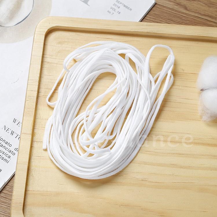 マスク用ゴム紐 楕円 約4MM×15Mカット ふんわりやわらかタイプ 白 ホワイト 手作りマスク ハンドメイド マスク用ゴム 平ゴムタイプ  ひも |  | 11