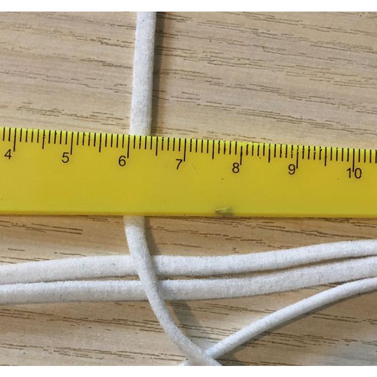 マスク用ゴム紐 楕円 約4MM×15Mカット ふんわりやわらかタイプ 白 ホワイト 手作りマスク ハンドメイド マスク用ゴム 平ゴムタイプ  ひも |  | 05
