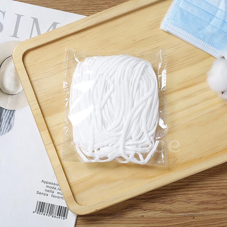 マスク用ゴム紐 楕円 約4MM×15Mカット ふんわりやわらかタイプ 白 ホワイト 手作りマスク ハンドメイド マスク用ゴム 平ゴムタイプ  ひも |  | 06