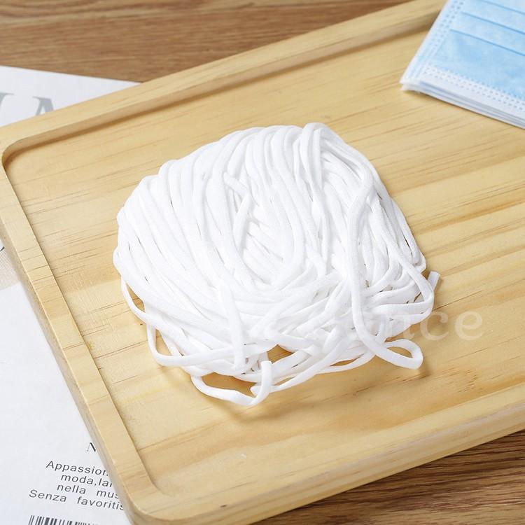 マスク用ゴム紐 楕円 約4MM×15Mカット ふんわりやわらかタイプ 白 ホワイト 手作りマスク ハンドメイド マスク用ゴム 平ゴムタイプ  ひも |  | 07