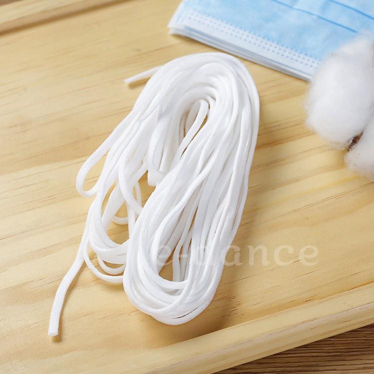 マスク用ゴム紐 楕円 約4MM×15Mカット ふんわりやわらかタイプ 白 ホワイト 手作りマスク ハンドメイド マスク用ゴム 平ゴムタイプ  ひも |  | 08