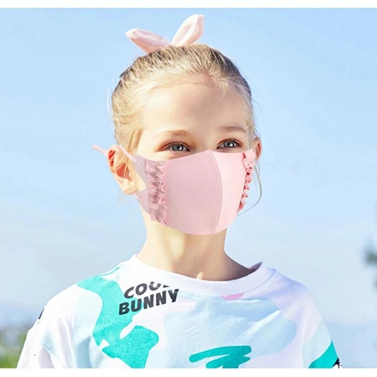 フリルマスク登場  uvカット マスク接触冷感 マスク 4枚セット 送料無料 マスク 夏 マスク 涼しい 子供用 マスク 冷感 マスク 血色マスク 女の子 男の子 |  | 01