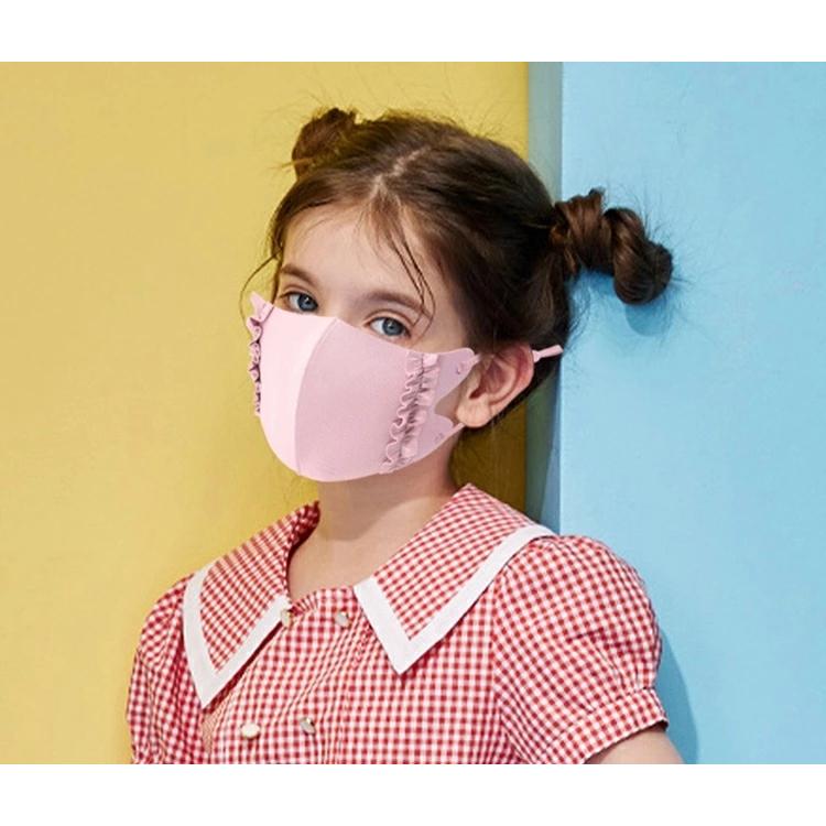 フリルマスク登場  uvカット マスク接触冷感 マスク 4枚セット 送料無料 マスク 夏 マスク 涼しい 子供用 マスク 冷感 マスク 血色マスク 女の子 男の子 |  | 02