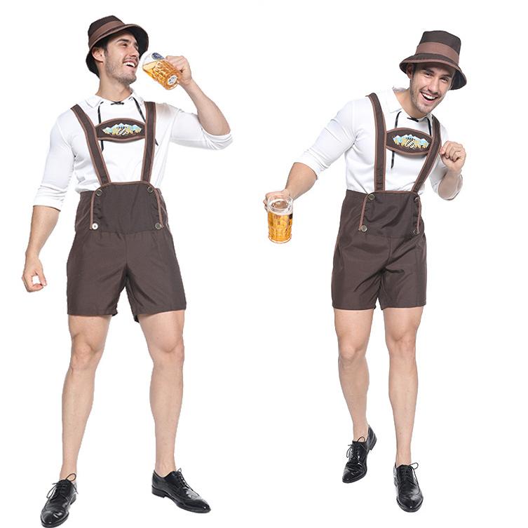 M〜XL Men's  ビール祭り ハロウィン 衣装 農場  男性用 メンズ用  ハロウィーン 王様ハロウィン衣装  コスプレ 牧場  コスチューム | 