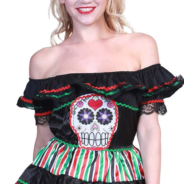 大人用 女性用 ハロウィン衣装 メキシコ 死者の日 ハロウィン 衣装