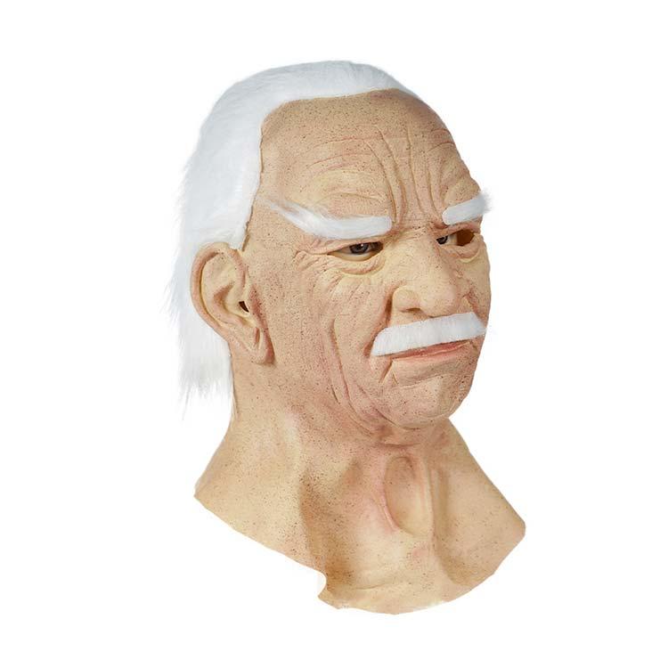 送料無料 ハロウィン仮面 仮装  怖いお面 ラテックス ハロウィンコスチューム演出道具 クリスマス  女性用 男性用 コスプレマスクお爺さん 老人のマスク |  | 18