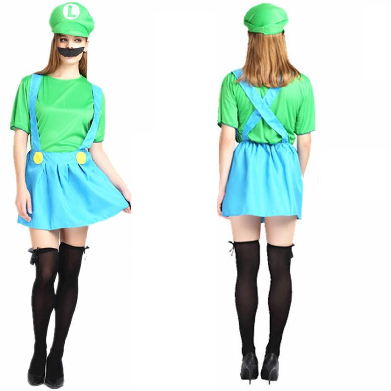ルイージ コスプレ クリスマスパーティー コスプレ マリオ ルイージ ハロウィン 仮装 コスチューム 制服