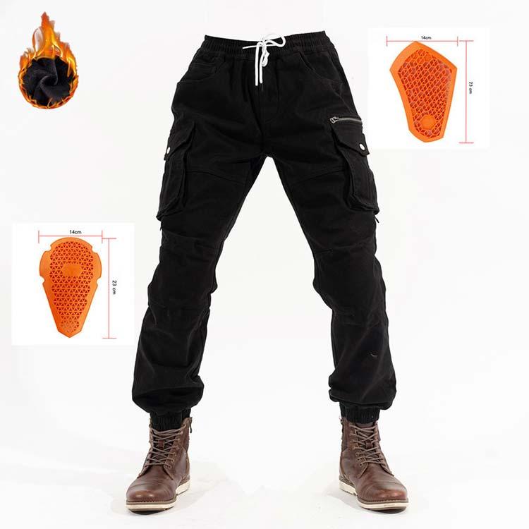 HYODO パッド付きバイクパンツ 値下げ！！ 送料無料 S〜3XL プロテクター付き 裏起毛! ジーンズ デニム