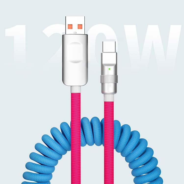 送料無料 バイカラー USBコイルケーブル iPhone充電コード USB 送料無料 バイカラー USBコイルケーブル iPhone充電コード USB