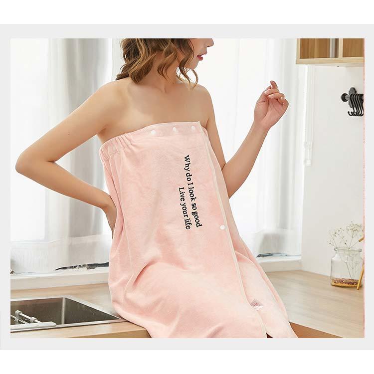 ラップタオル 大人用 ボタン付き バスタオル 巻きタオル 送料無料