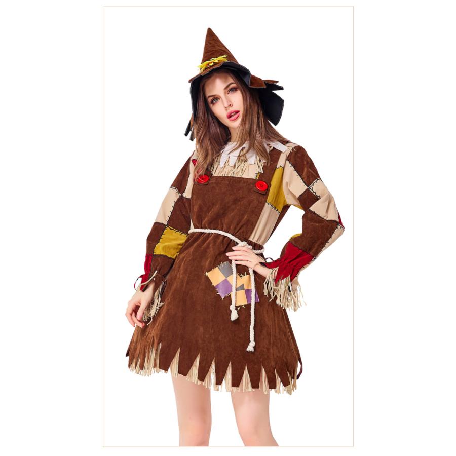 大きいサイズS〜XL 大人用  ハロウィン衣装 女性用 アリス  案山子 かかし  ハロウィン 衣装 仮装 コスプレ レディース ガールズ ハロウィーン  コスチューム |  | 04