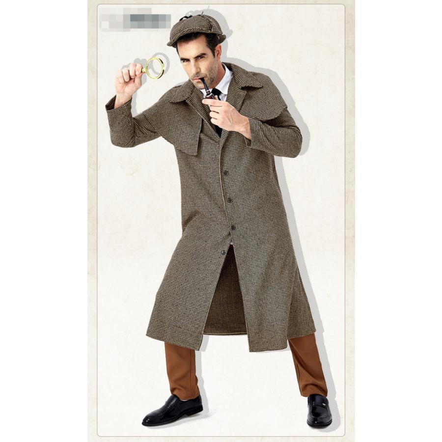 M〜XXL Men's  名探偵 ホームズ 衣装  ハロウィン 衣装  コートと帽子2セット 男性用 メンズ用  ハロウィーン 王様ハロウィン衣装  コスプレ  コスチューム |  | 04