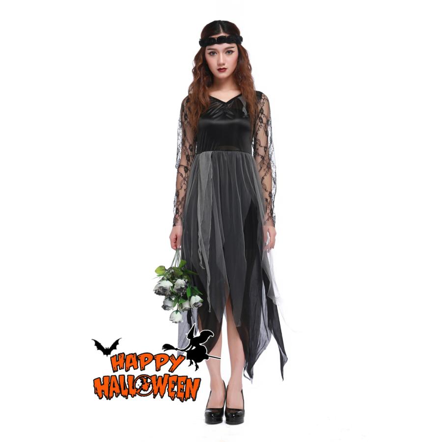 ハロウィン衣装 大人用 女性用 ドレス  ゾンビの花嫁 ウィッチガール  ハロウィン 衣装 仮装 コスプレ  レディース  イベント ハロウィーン  学園祭 文化祭 | 