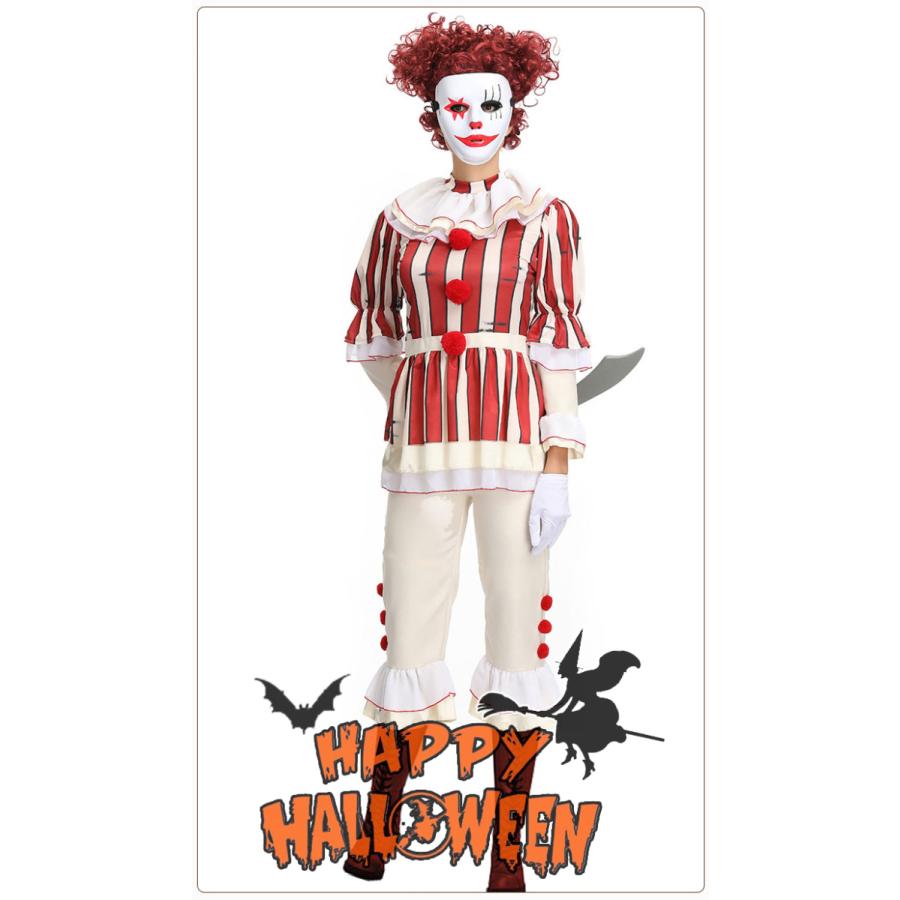 M〜XLハロウィン衣装 大人用 女性用 サーカスのピエロ コスプレ  滑稽  コスチューム  サーカス ハロウィン 衣装 デビルス レディース ガールズ ハロウィーン | 