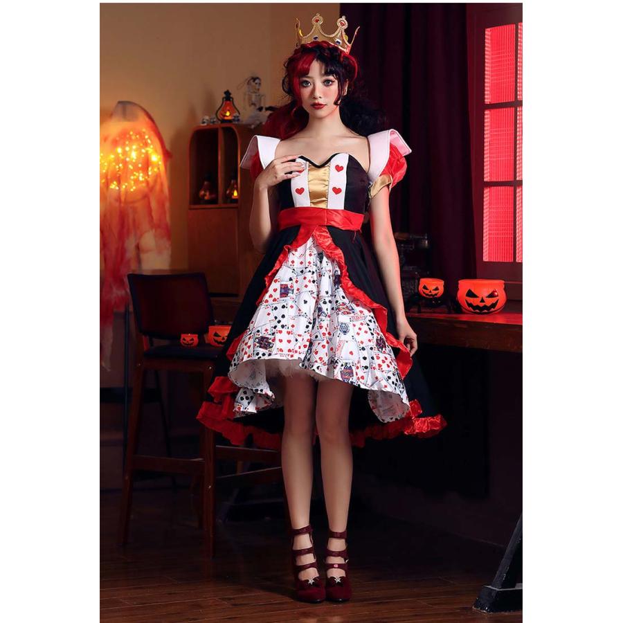 大人用 女性用 ハロウィン衣装 ハートの女王 ハロウィン 衣装 仮装 コスプレ衣装 レディース イベント ガールズ ハロウィーン衣装 送料無料 |  | 01