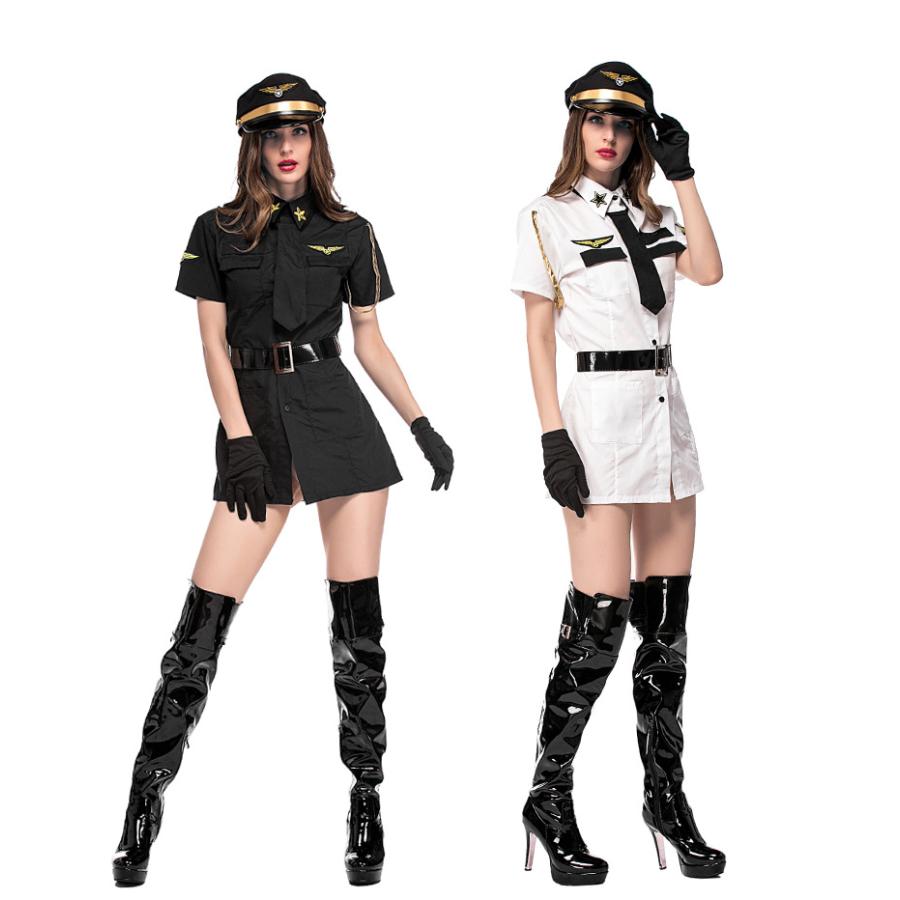 ハロウィン衣装 大人用 女性用  ポリス コスプレ スチュワーデス コスチューム パイロット ハロウィン 衣装 コスプレ レディース ガールズ  ハロウィーン |  | 03