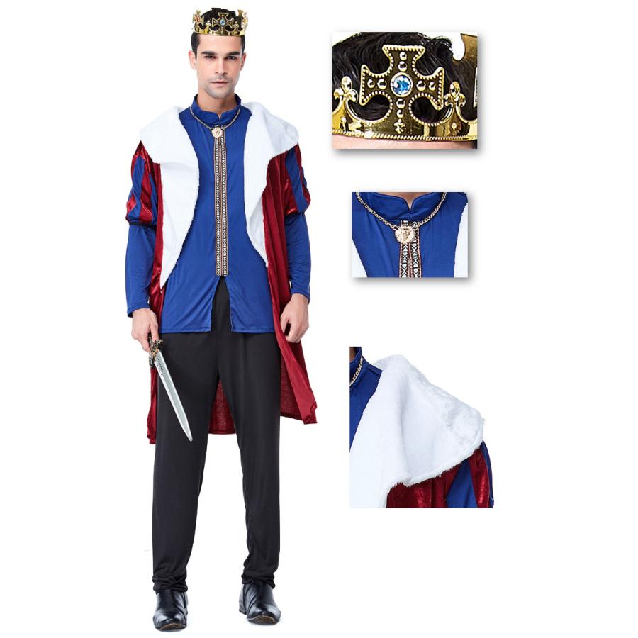 M〜XL Men's ギリシャ神話 ハロウィン衣装 カップル  アラブ王様  男性用 メンズ用 ハロウィーン 王様ハロウィン衣装 宮廷 コスプレ 女王 伯爵 女性用 |  | 05