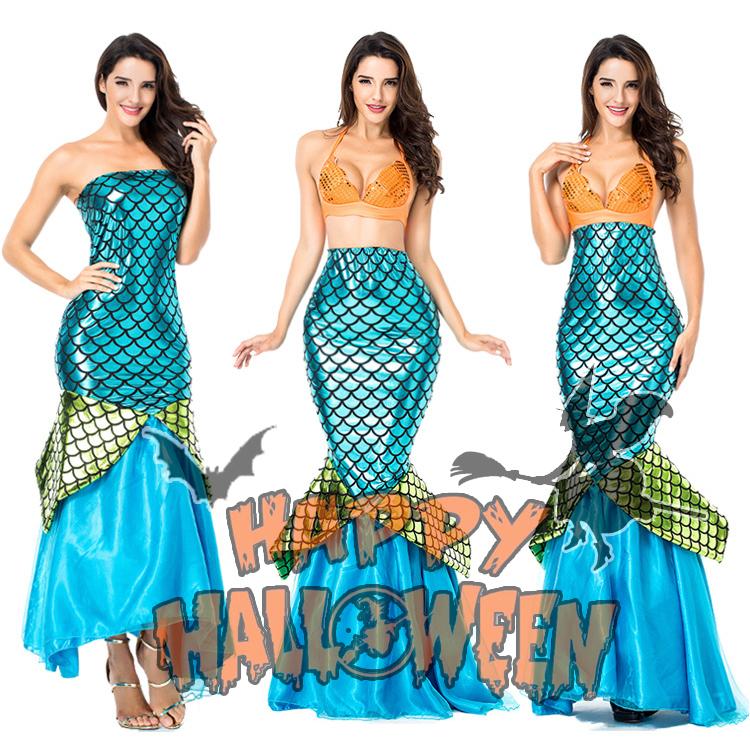 大人用 ハロウィン衣装 女性用 マーメイド・マーマン・にんぎょ・人魚姫・人魚 ハロウィン 衣装 仮装 コスプレ レディース ガールズ ハロウィーン コスチューム | 
