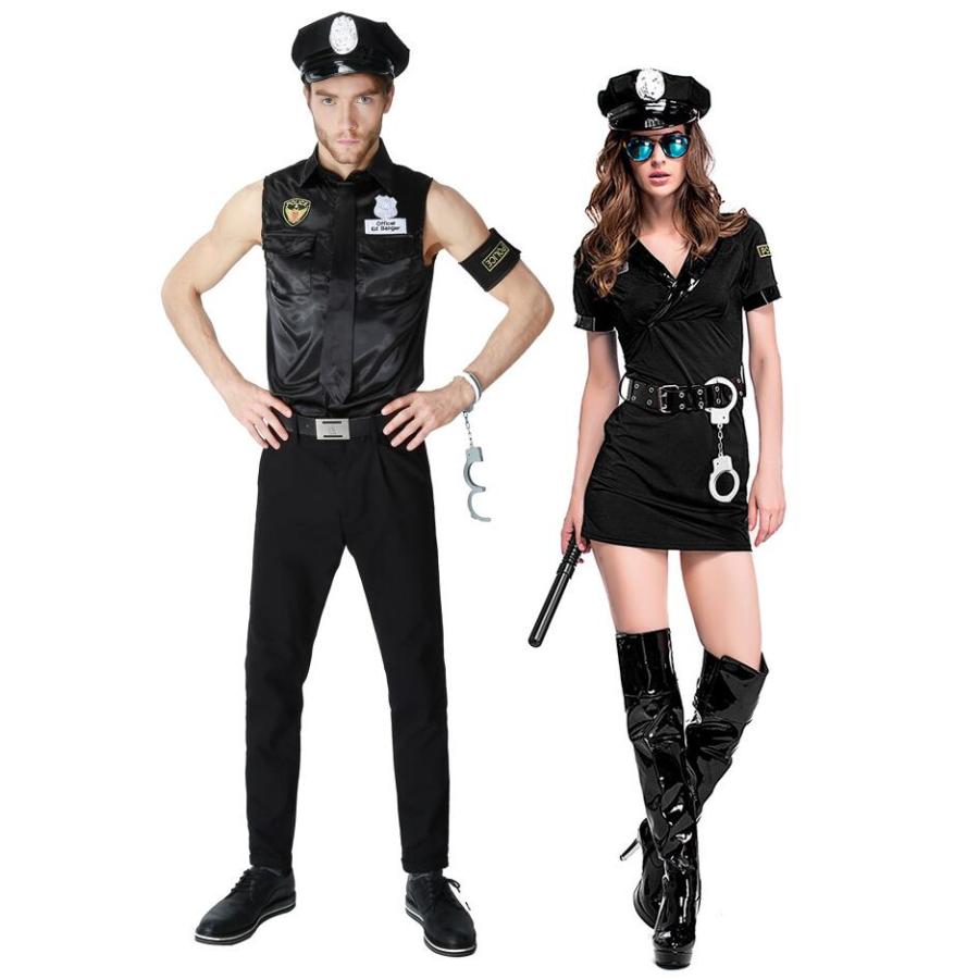M-XL大人用 ハロウィン衣装 カップル おまわりさん 警察官 警官 M-XL大人用 ハロウィン衣装 カップル おまわりさん 警察官 警官