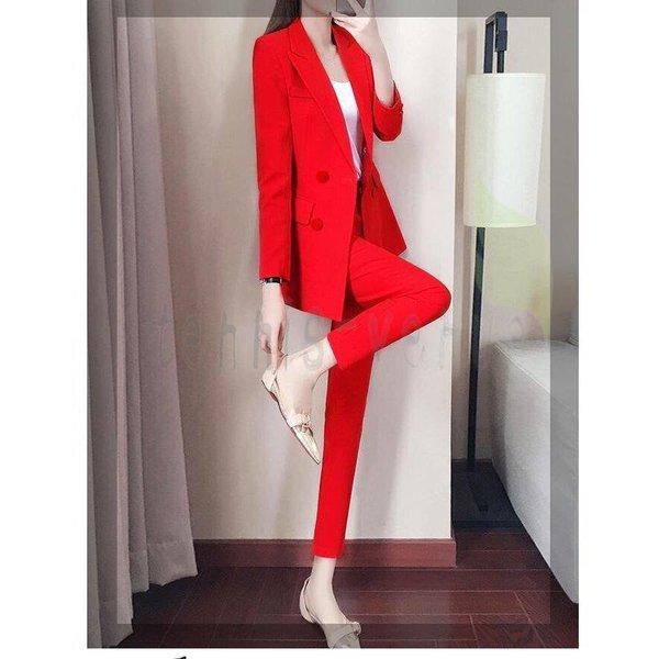 最大64 Offクーポン ダブルボタン スーツレディース パンツスーツ セットアップ 2点セット 着痩せ お洒落 通勤 Ol 入園式 入学式 お宮参り 七五三 大きいサイズ 秋冬新作 Www Ampselectric Com