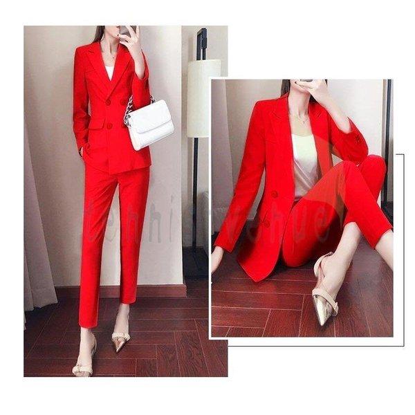 最大64 Offクーポン ダブルボタン スーツレディース パンツスーツ セットアップ 2点セット 着痩せ お洒落 通勤 Ol 入園式 入学式 お宮参り 七五三 大きいサイズ 秋冬新作 Www Ampselectric Com