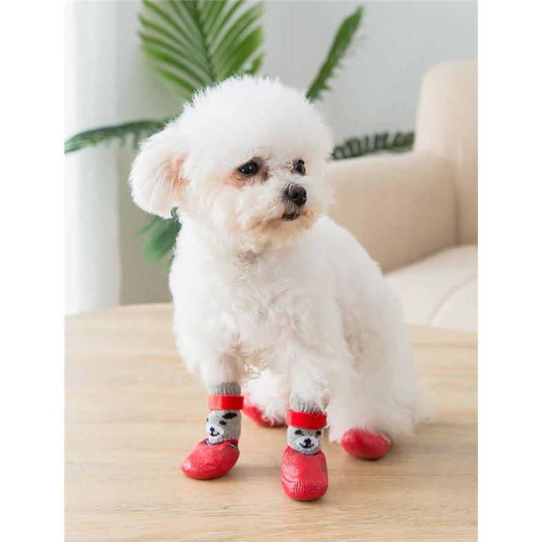 50 Off 犬 靴 ドッグシューズ 上品 靴下 ソックス 4個入 脱げない 柔らかい 嫌がらない ソフト ブーツ 履物 肉球保護 滑り止め 子型犬 中型犬 Discoversvg Com