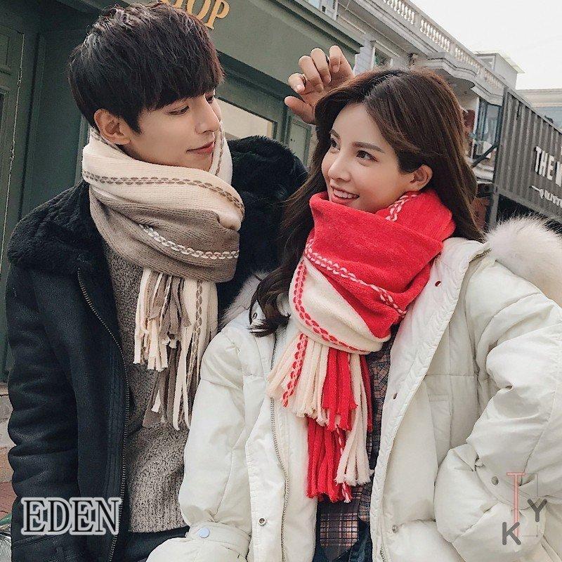 高品質 メンズ マフラー レディース プレゼント 秋冬新作 学生 お揃い ペア カップル ユニセックス ニットマフラープレゼント ストール マフラー カラー 赤 ベージュ Primebusinesscards Com