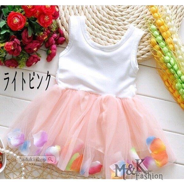 送料無料 ドレス ワンピース フラワー キッズ 女の子 レース ドレス ベビー トップス 服 子供 ドレス アウター リボン 袖なし 子供服 女の子｜e-den｜05