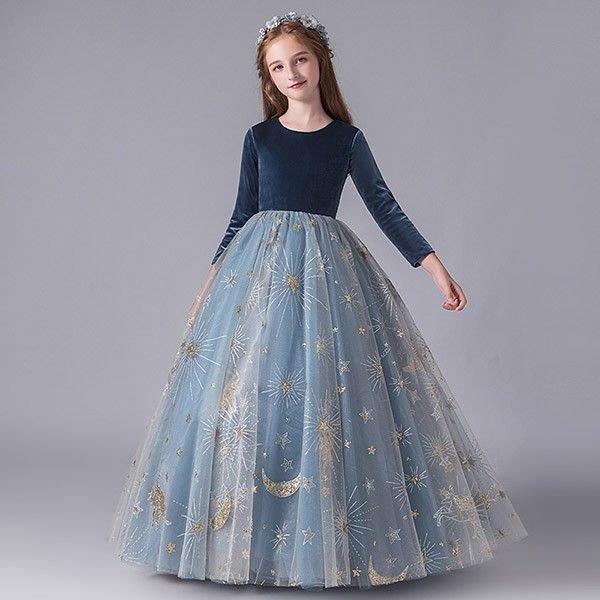 キッズ ドレス ピアノ 発表会 結婚式 ワンピース 女の子 子供 袖あり プリンセスライン 110 120 130 140 150 ロング イベント 演奏会 中学生 上品 エレガント ク キッズ ドレス ピアノ 発表会 結婚式 ワンピース 女の子 子供 袖あり プリンセスライン ロング イベント 演奏会 中学生 上品 エレガント