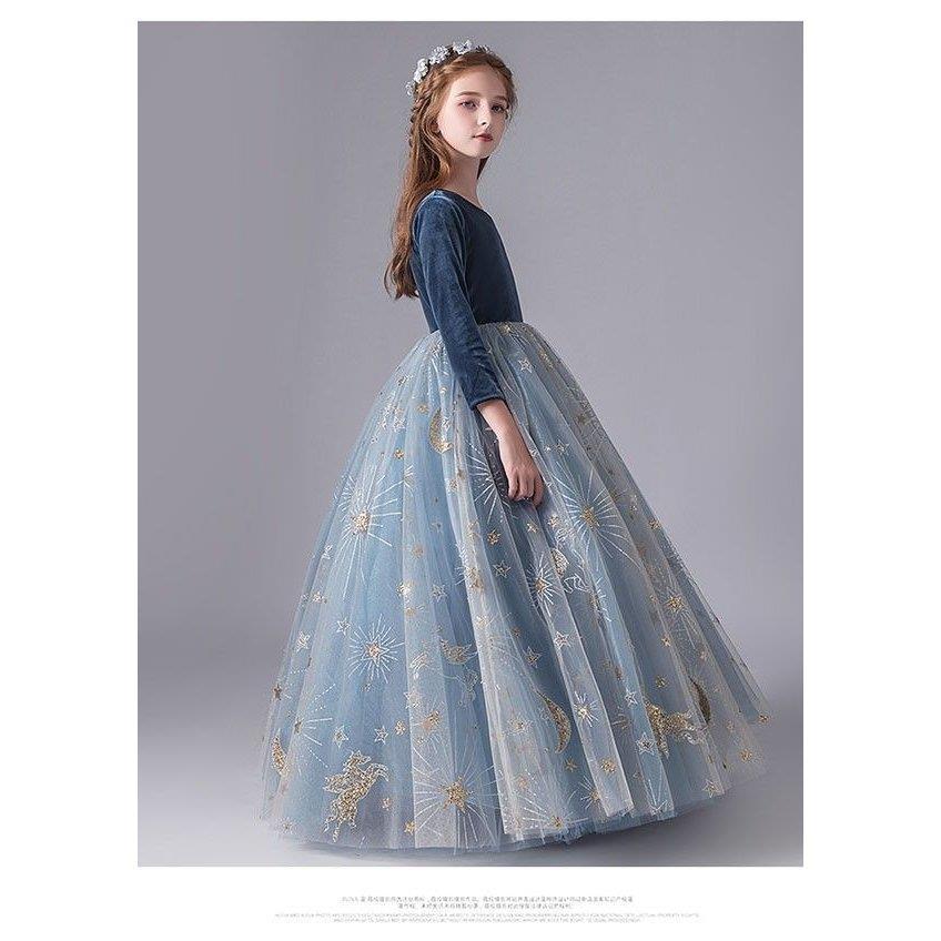 キッズ ドレス ピアノ 発表会 結婚式 ワンピース 女の子 子供 袖あり プリンセスライン 110 120 130 140 150 ロング イベント 演奏会 中学生 上品 エレガント ク キッズ ドレス ピアノ 発表会 結婚式 ワンピース 女の子 子供 袖あり プリンセスライン ロング イベント 演奏会 中学生 上品 エレガント