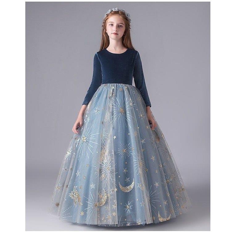 キッズ ドレス ピアノ 発表会 結婚式 ワンピース 女の子 子供 袖あり プリンセスライン 110 120 130 140 150 ロング イベント 演奏会 中学生 上品 エレガント ク キッズ ドレス ピアノ 発表会 結婚式 ワンピース 女の子 子供 袖あり プリンセスライン ロング イベント 演奏会 中学生 上品 エレガント