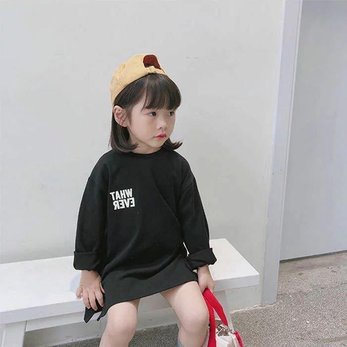 ロングパーカー パーカー ワンピース キッズ服 子供服 ロング丈 女の子 キッズ ベビー 子供 ジュニア オシャレ プリント 羽織り カジュアル オーバーサイズ ロン｜e-den｜03