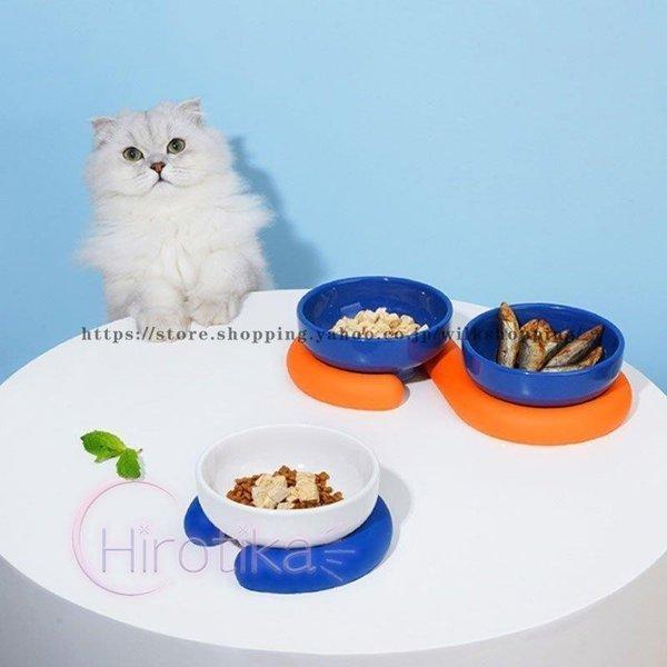 フードボウル スタンド付き ペット給食器 陶磁器 犬猫用 給水器 食器台 ウォーターボール 餌お皿 給餌器 大｜e-den｜13