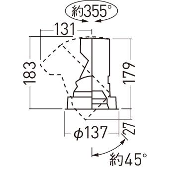 【法人様限定】パナソニック NTS35513B 天井埋込型 LED（電球色） ユニバーサルダウンライト 調光タイプ／埋込穴φ125 TOLSO・LiBecoM【受注品】の画像