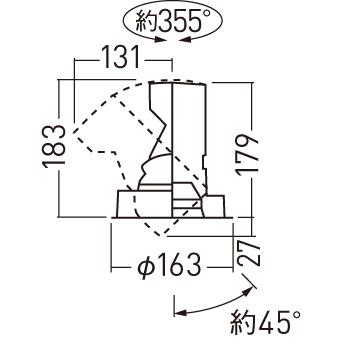 【法人様限定】パナソニック NTS35520W 天井埋込型 LED（昼白色） ユニバーサルダウンライト 調光タイプ／埋込穴φ150 TOLSO・LiBecoM【受注品】の画像