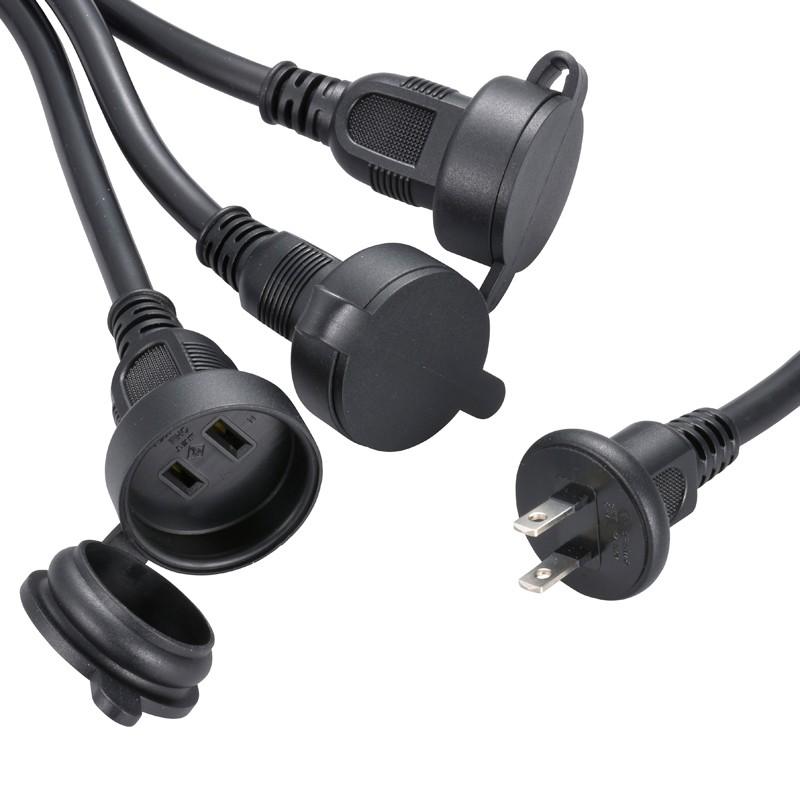 屋外用延長コード HS-EW3025F3-K 防雨型 フタ付三つ又 2.5m 00-4351