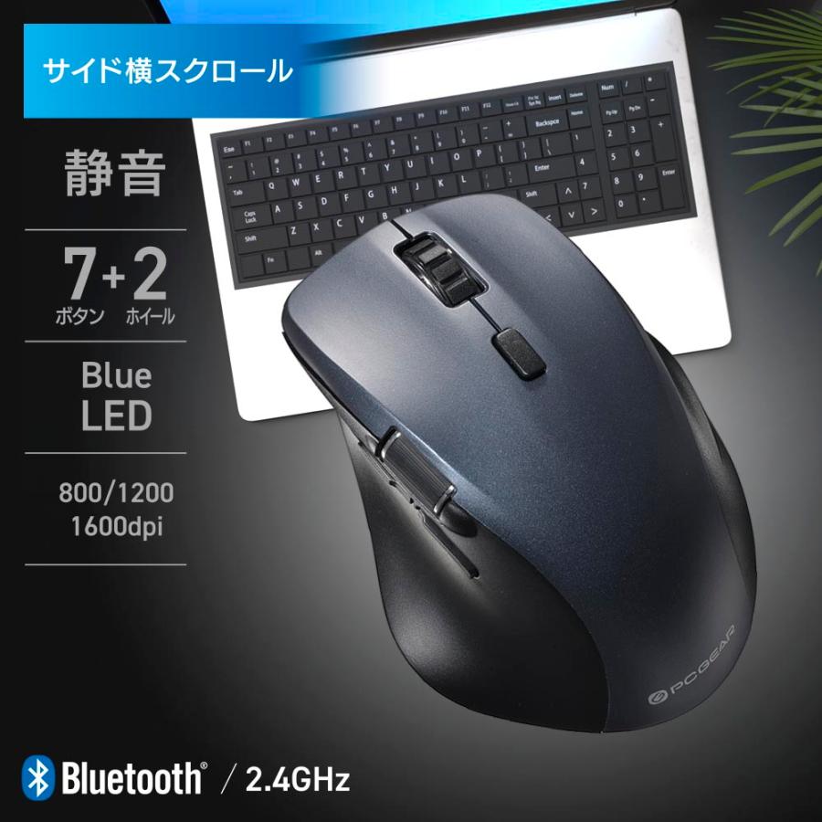 オーム電機　PC-SMBWM10 H　PCGEAR静音ワイヤレスマウス グレーMサイズ [品番]01-3599｜e-dennet｜04