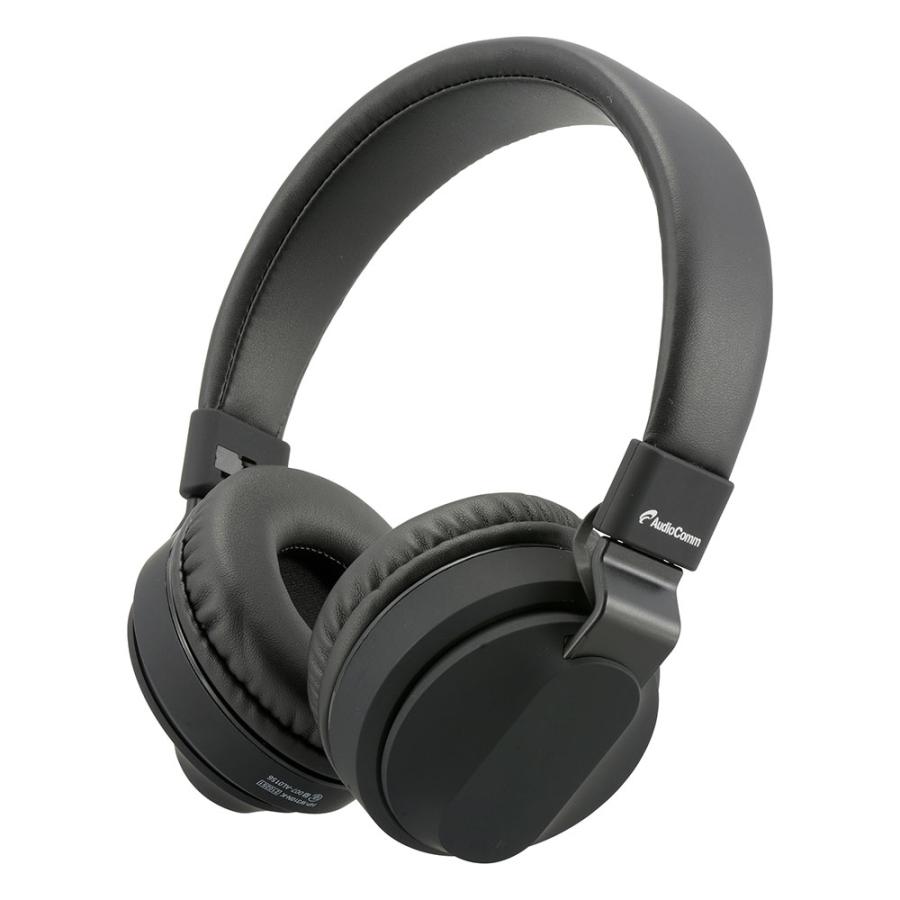 オーム電機 HP-W310N-K AudioCommワイヤレスヘッドホン ブラック [品番