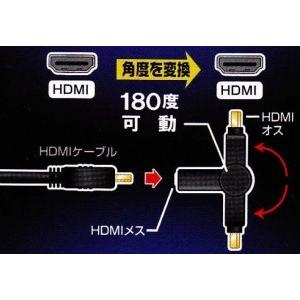 オーム電機 HDMI 180°可動変換プラグ [品番]05-0306  [型番] VIS-P0306｜e-dennet｜02