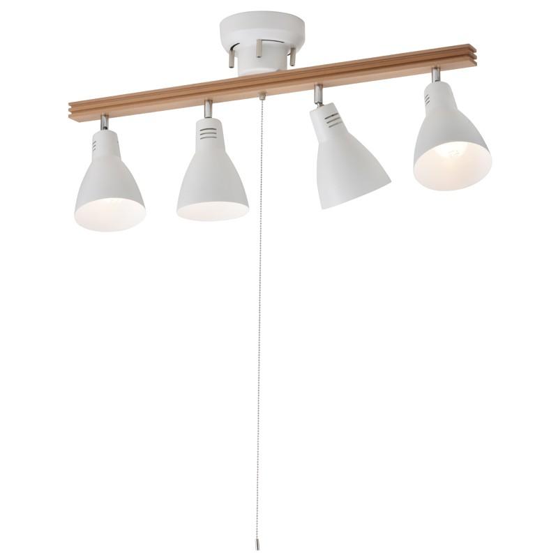法人様限定商品】オーム電機 4灯シーリングライト LED電球付 ホワイト 