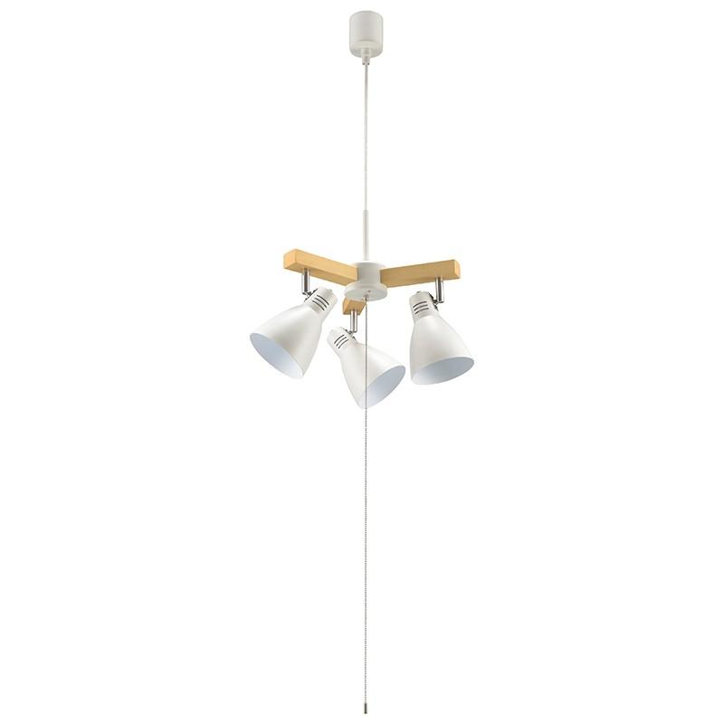 【法人様限定商品】オーム電機 LT-YN30AW-W 3灯ペンダントライト 電球別売 ホワイト [品番]06-1467の画像