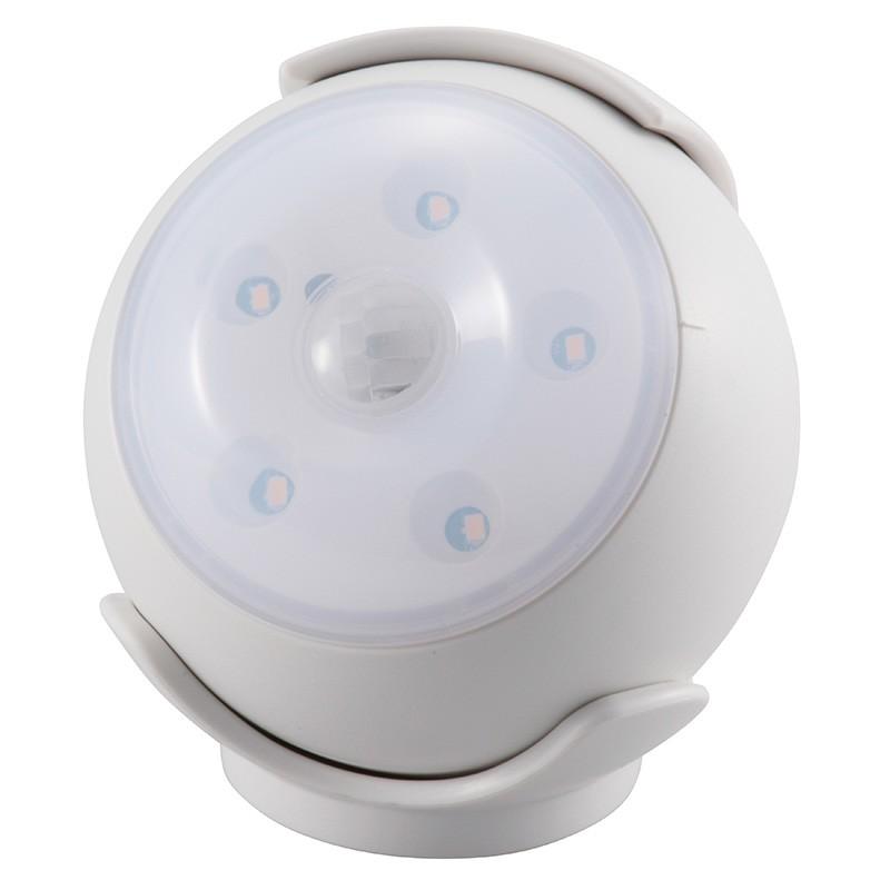 LEDセンサーライト LS-B15-W 人感・明暗センサー 屋内用 ホワイト オーム電機｜e-dennet