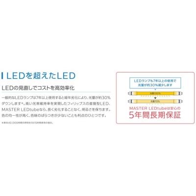 【法人様限定商品】フィリップス LED蛍光灯 片側給電 直管蛍光ランプ40W形相当 12.5W 昼光色 MASTER LED TUBE 1200mm 12.5W 865(KPE50197L)【電気工事必要】｜e-dennet｜04