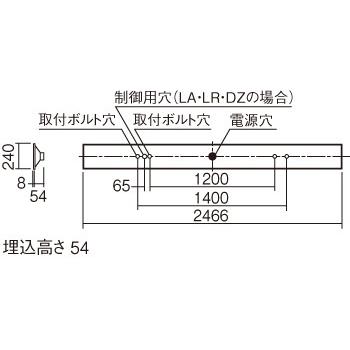 【法人様限定】 パナソニック IDシリーズ XLX830UENCRZ2 110形 埋込型 下面開放型 W220 HF86 2灯 13400lm XLX830UENC RZ2 【LED組合せ器具】【送料無料】の画像