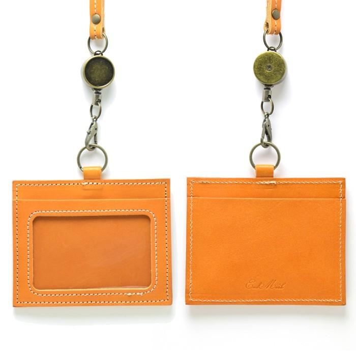 IDカードケース IDカードホルダー リール おしゃれ 革 メンズ