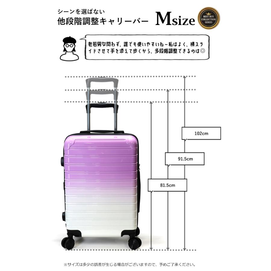 拡張型 スーツケース Mサイズ 取り外しキャスター 軽量 キャリーケース キャリーバッグ ビジネス 出張 Transporter 402-24【e-do】_13
