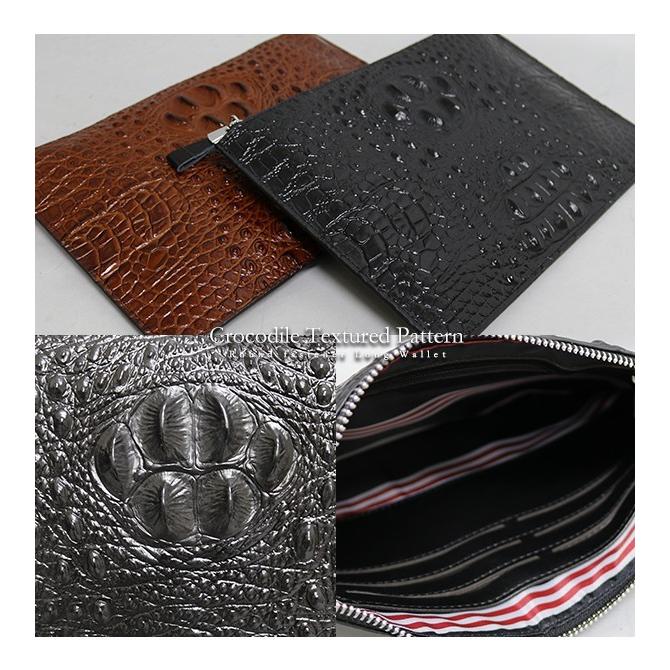 クラッチバッグ メンズ クロコ ハンドバッグ セカンドバッグ バッグインバッグ ビジネス 【663-2】 【e-do】 |  | 02