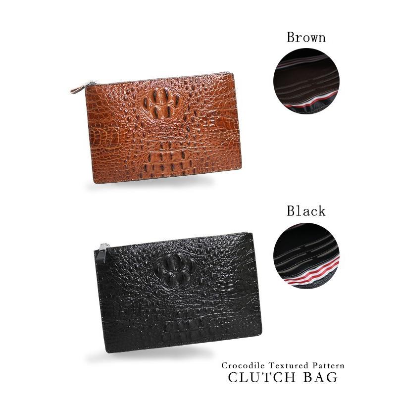 クラッチバッグ クリスマスプレゼント メンズ クロコ ハンドバッグ
