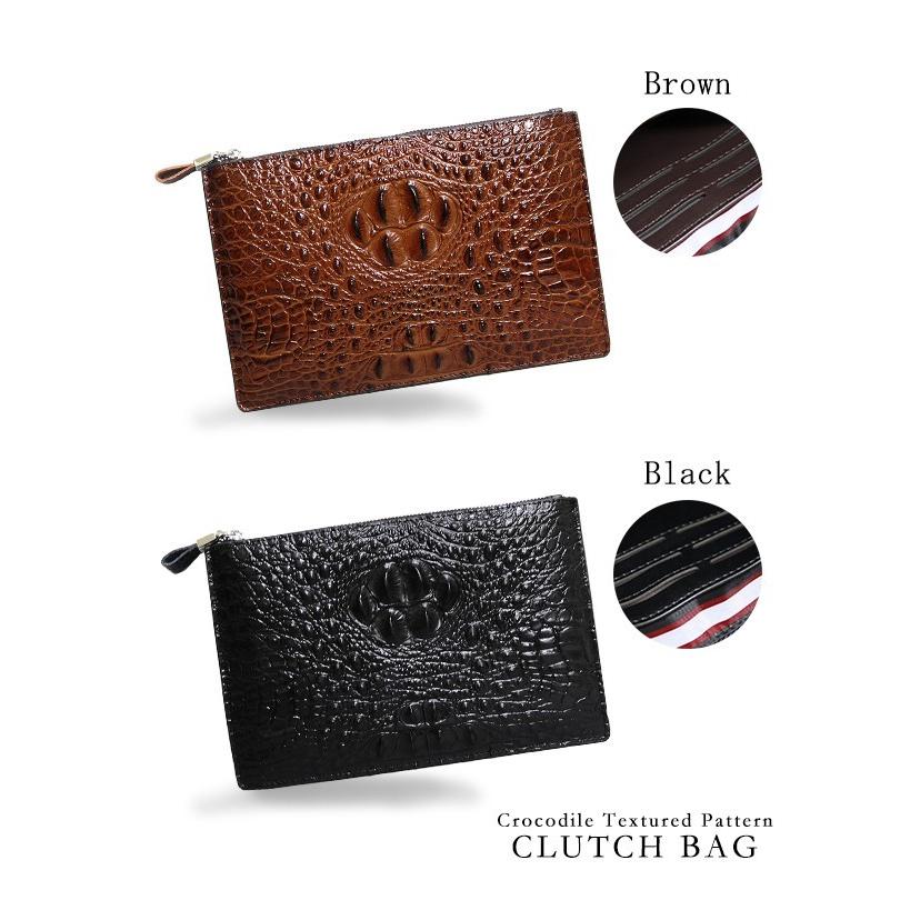 クラッチバッグ ハンドバッグ セカンドバッグ 長財布 バッグインバッグ クロコダイル ビジネス 【663】 【e-do】 |  | 06