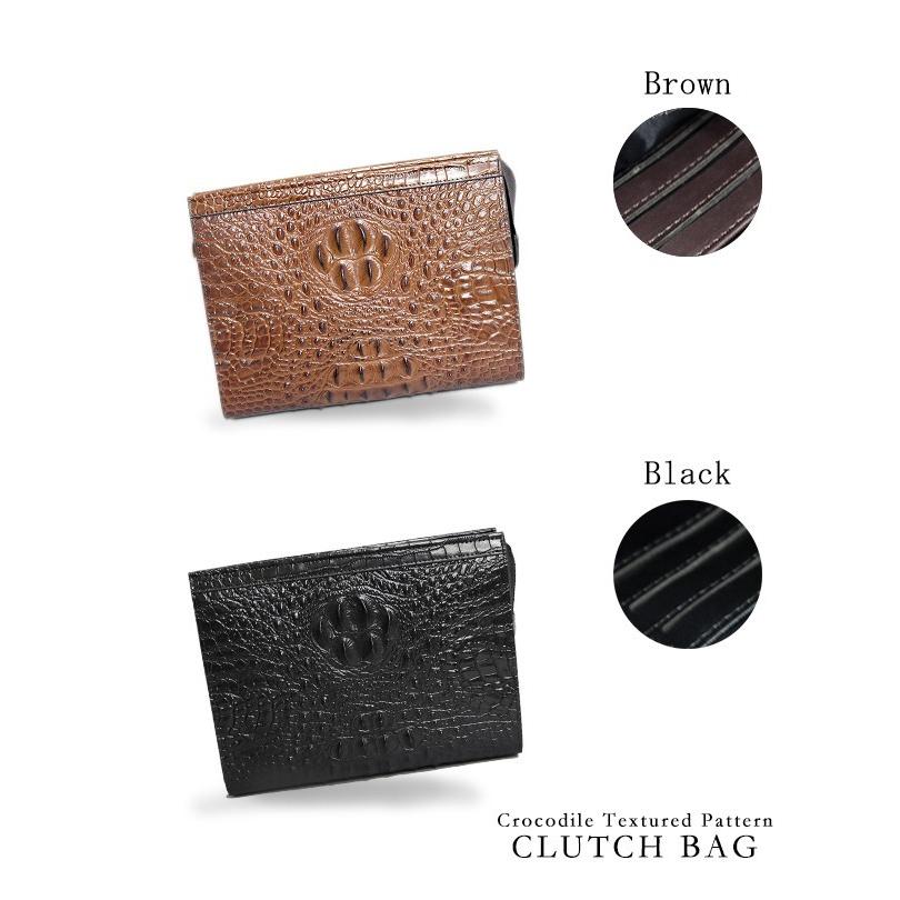 クラッチバッグ ハンドバッグ セカンドバッグ バッグインバッグ メンズ 財布 クロコダイル  ビジネス 【712】【e-do】 |  | 06